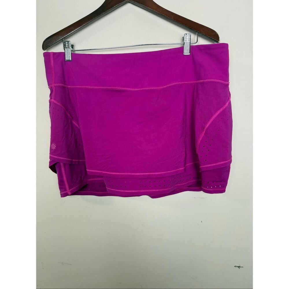Athleta Stealth Trucool Skort Hot Pink Laser Cut Athletic Tennis Running Skirt X